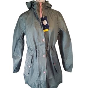 NWT Joules green raincoat. Women's size 10.